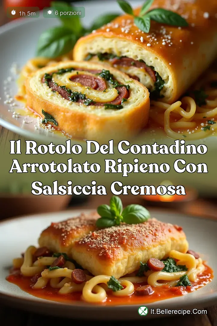 Il Rotolo del Contadino Arrotolato Ripieno con Salsiccia Cremosa