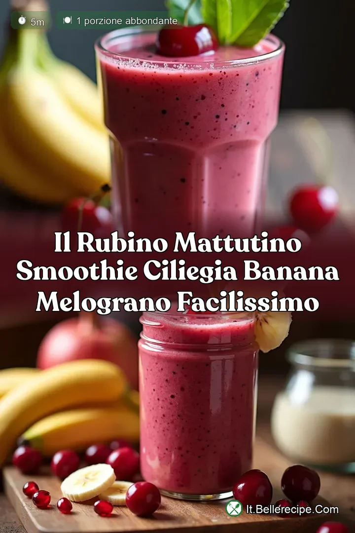 Il Rubino Mattutino Smoothie Ciliegia Banana Melograno Facilissimo