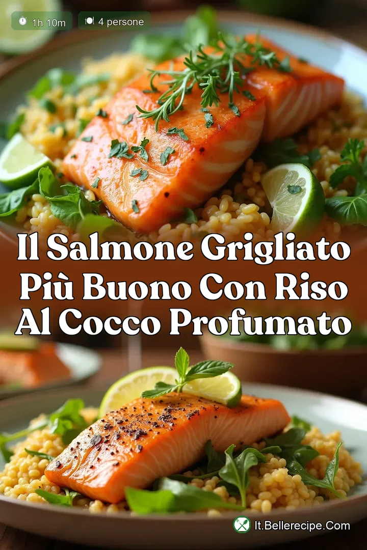 Il Salmone Grigliato pi&ugrave; Buono con Riso al Cocco Profumato
