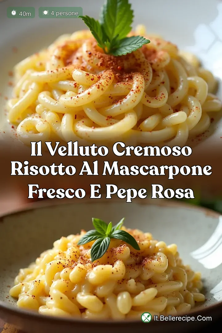 Il Velluto Cremoso Risotto al Mascarpone Fresco e Pepe Rosa