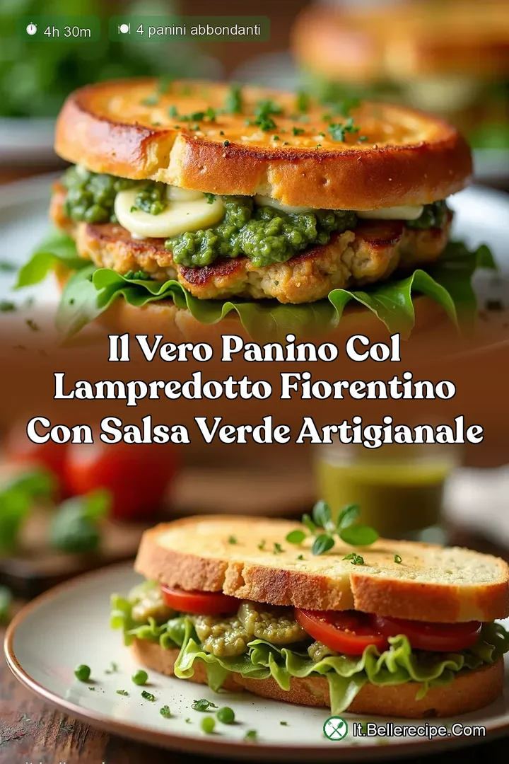 Il Vero Panino Col Lampredotto Fiorentino con Salsa Verde Artigianale