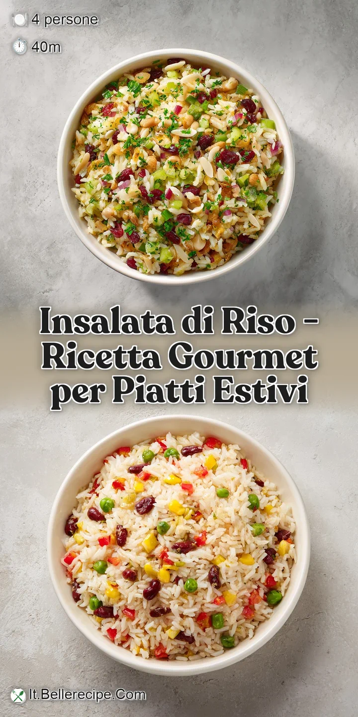 Close-up of fluffy rice studded with juicy cherry tomatoes and vibrant green basil leaves.