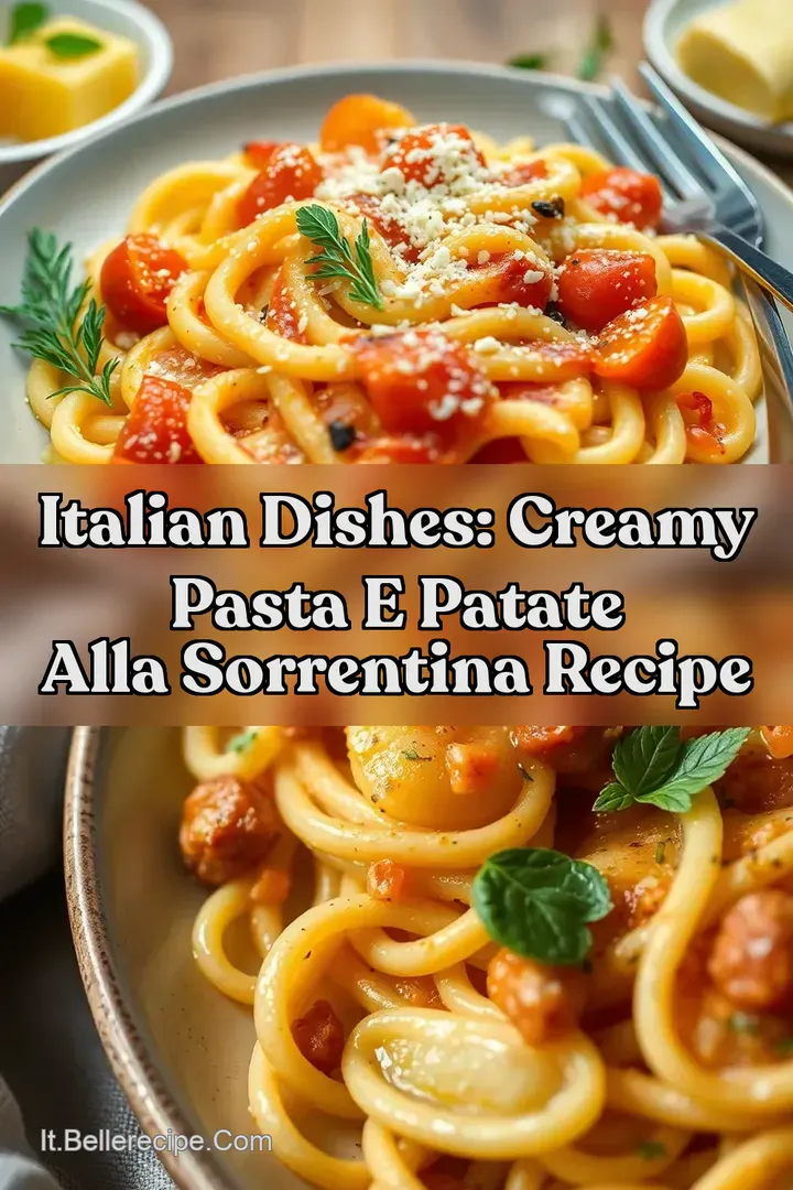 Italian Dishes: Creamy Pasta e Patate alla Sorrentina Recipe
