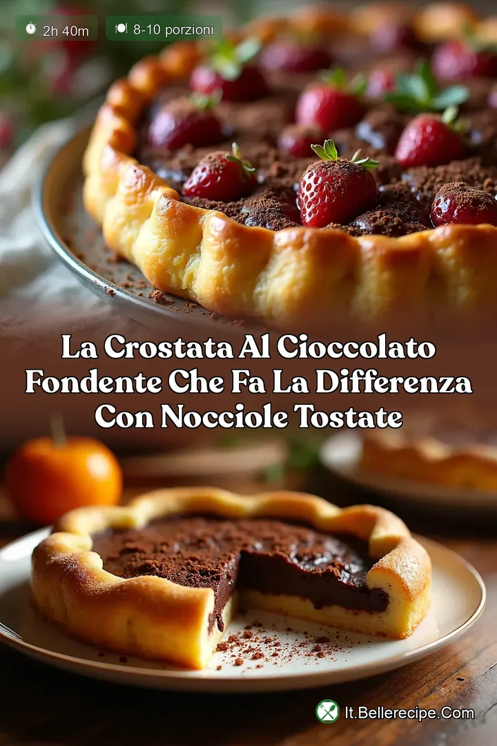 La Crostata al Cioccolato Fondente che fa la Differenza con Nocciole Tostate