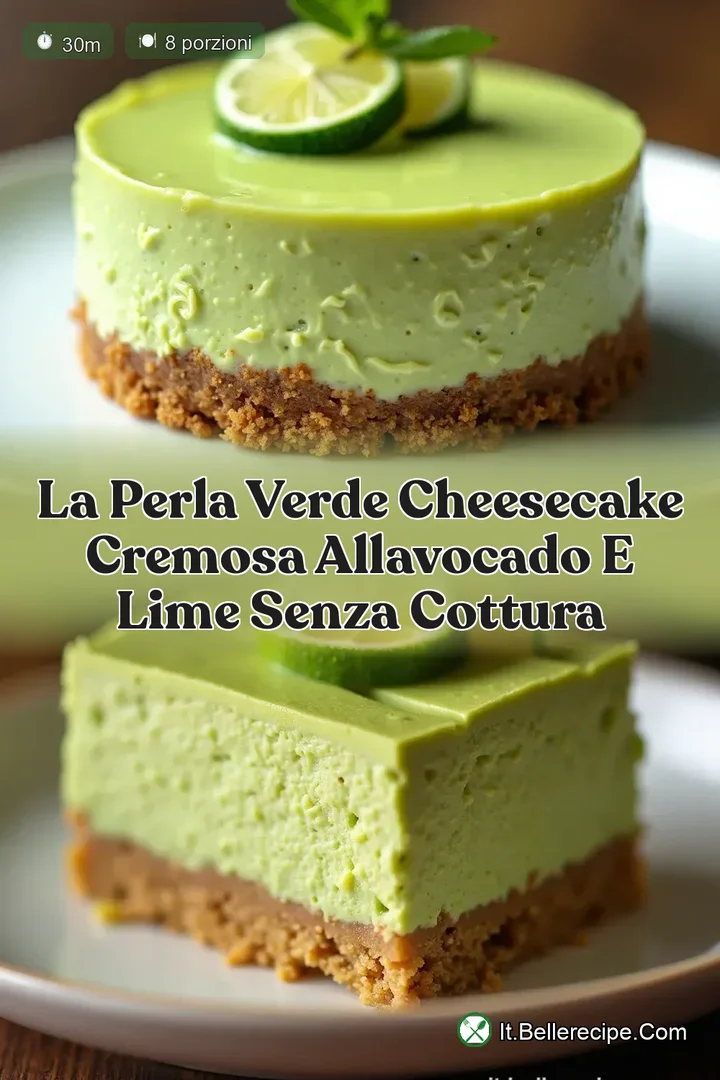 La Perla Verde Cheesecake Cremosa allAvocado e Lime Senza Cottura