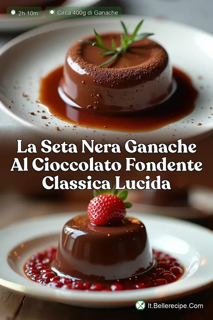 La Seta Nera Ganache al Cioccolato Fondente Classica Lucida