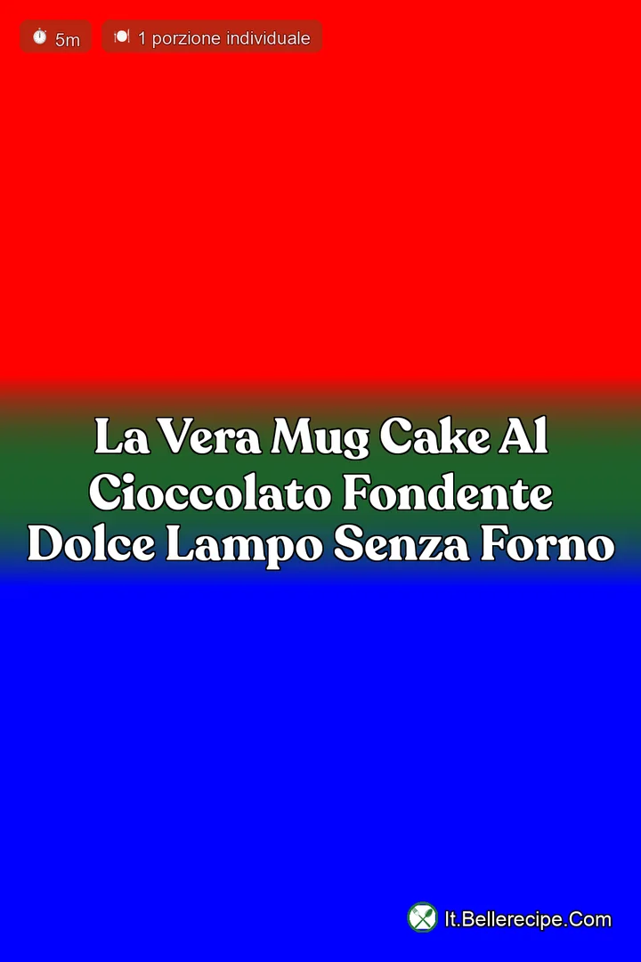 La Vera Mug Cake al Cioccolato Fondente Dolce Lampo Senza Forno