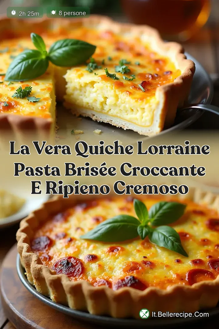 La Vera Quiche Lorraine Pasta Bris&eacute;e Croccante e Ripieno Cremoso
