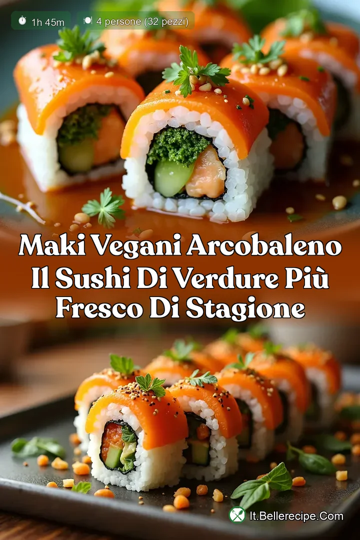 Maki Vegani Arcobaleno Il Sushi di Verdure Pi&ugrave; Fresco di Stagione