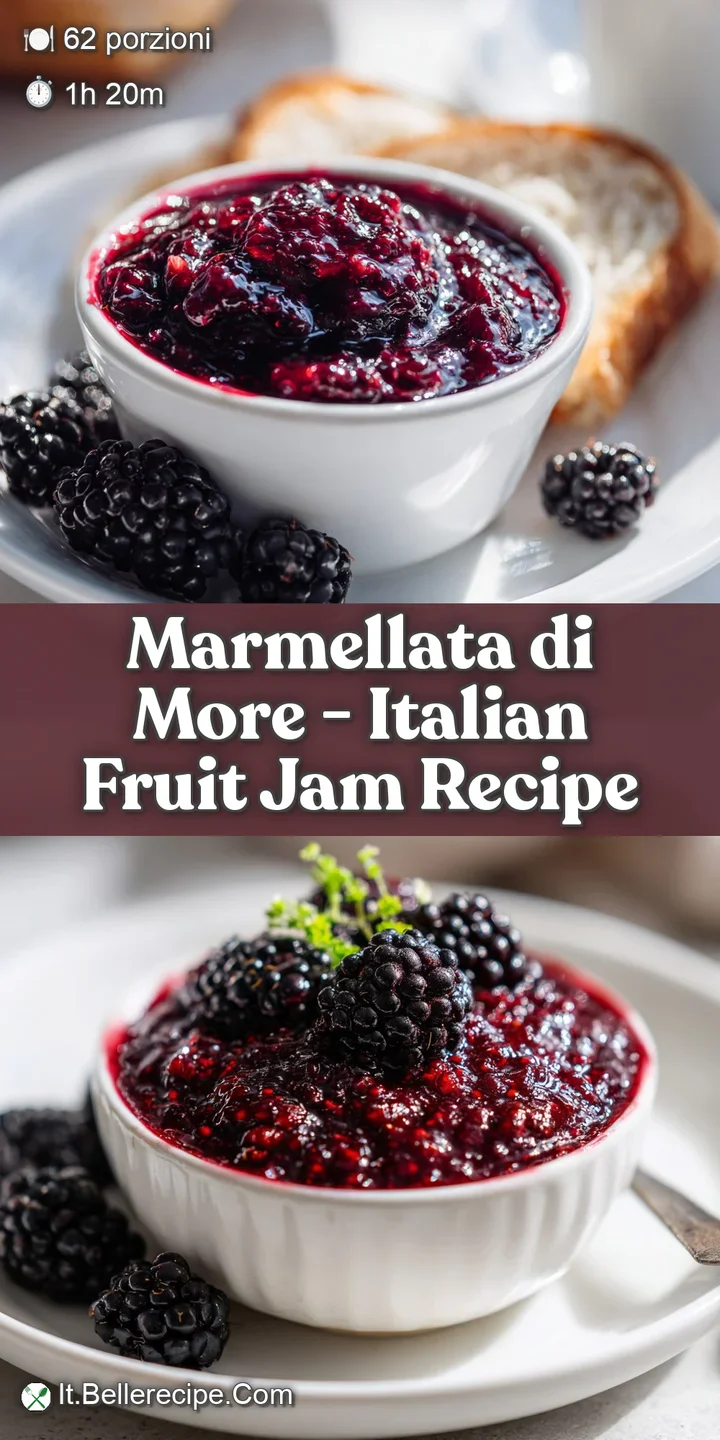 Close-up of glistening, jewel-toned blackberry jam with plump whole berries, a thick, rich texture.
