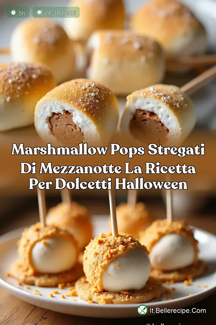 Marshmallow Pops Stregati di Mezzanotte La ricetta per dolcetti Halloween