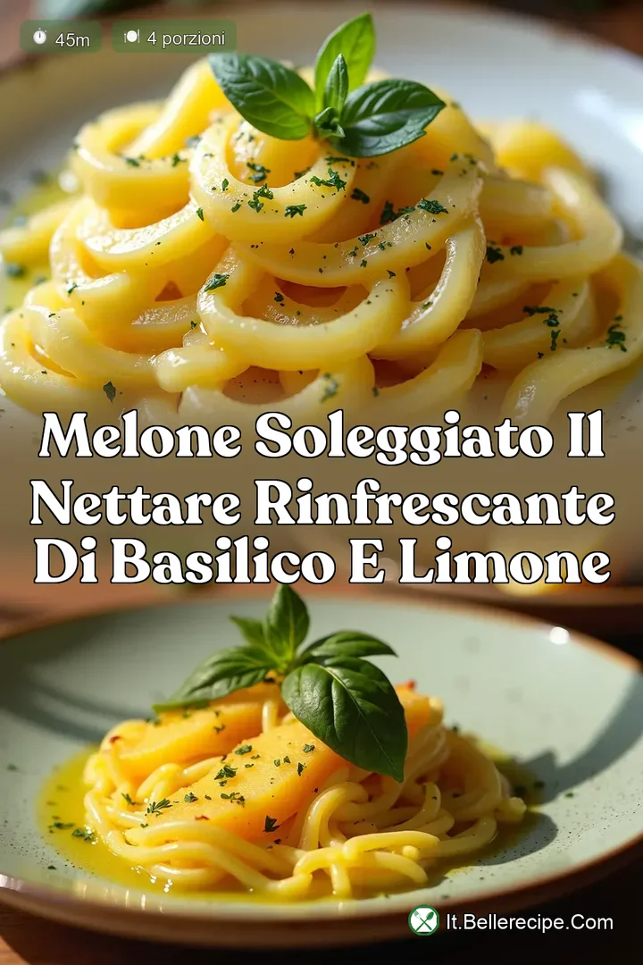 Melone Soleggiato Il Nettare Rinfrescante di Basilico e Limone