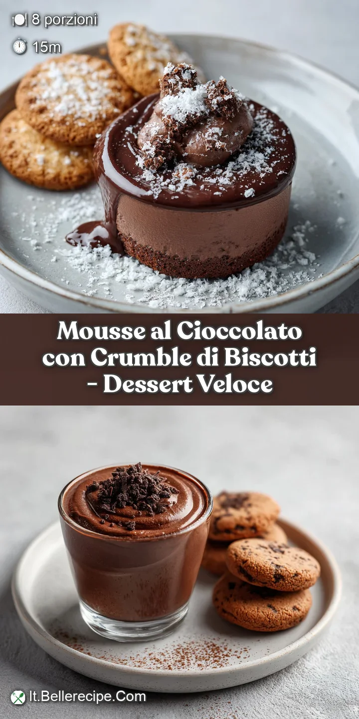 Close-up of a decadent chocolate mousse, its velvety texture and deep brown hue hinting at its intense flavor and richness.