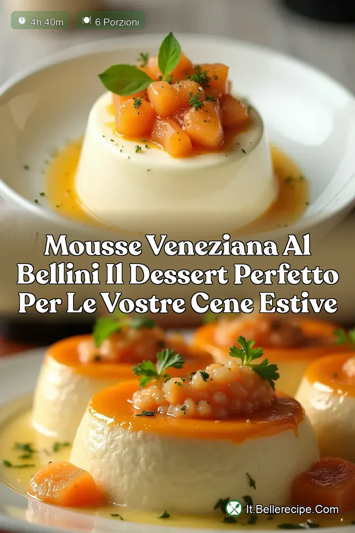 Mousse Veneziana al Bellini Il Dessert Perfetto per le Vostre Cene Estive