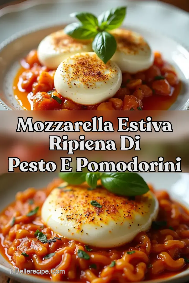 Mozzarella Estiva Ripiena di Pesto e Pomodorini