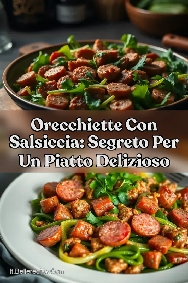 Orecchiette con Salsiccia: Segreto per un Piatto DELIZIOSO