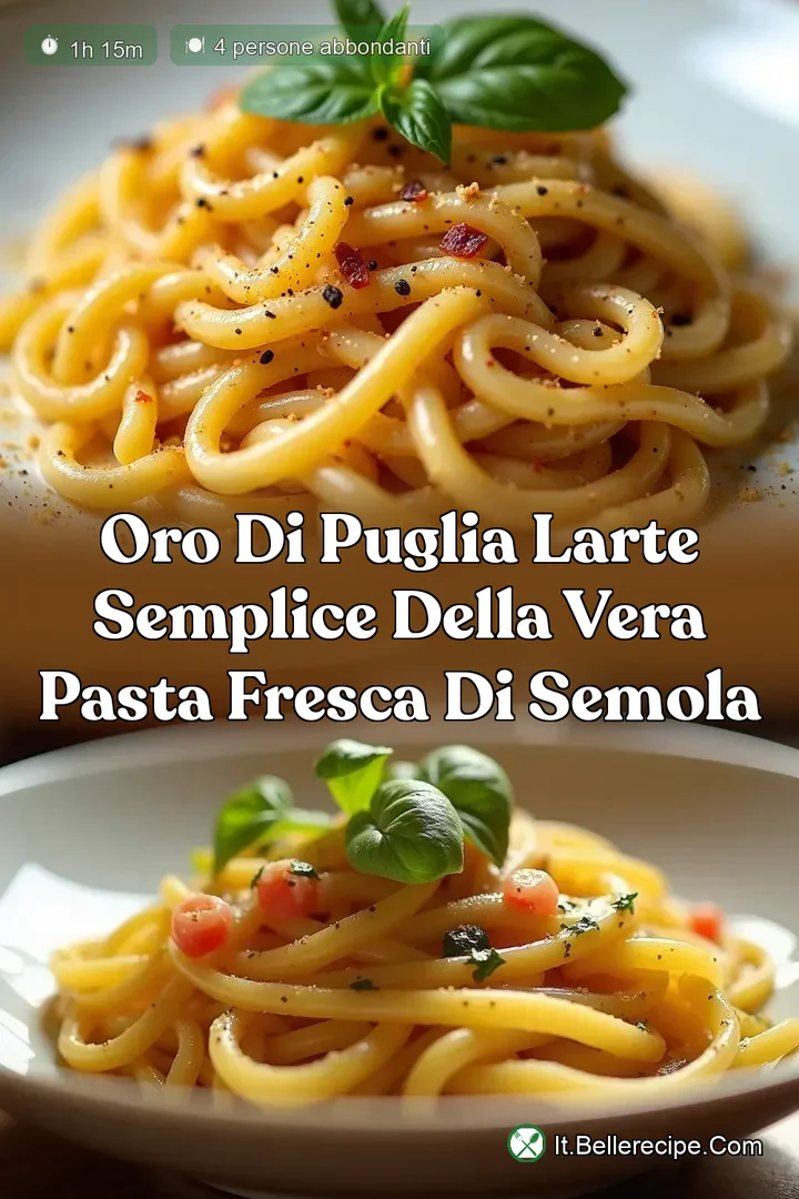 Oro di Puglia LArte Semplice della Vera Pasta Fresca di Semola