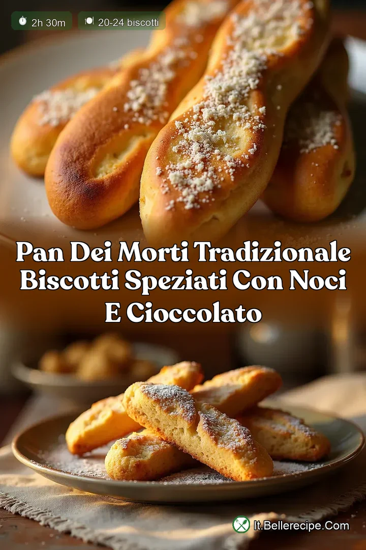 Pan dei Morti Tradizionale Biscotti Speziati con Noci e Cioccolato