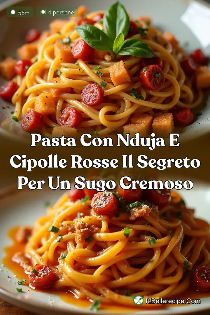 Pasta con Nduja e Cipolle Rosse Il Segreto per un Sugo Cremoso
