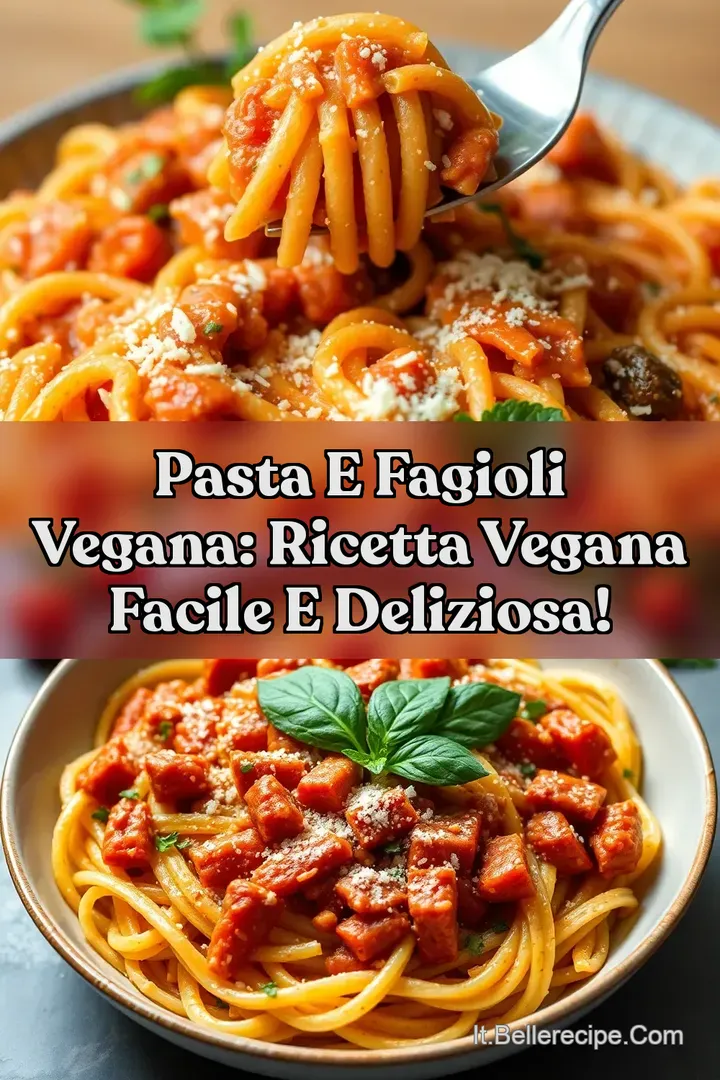 Pasta e Fagioli Vegana: Ricetta Vegana Facile e Deliziosa!