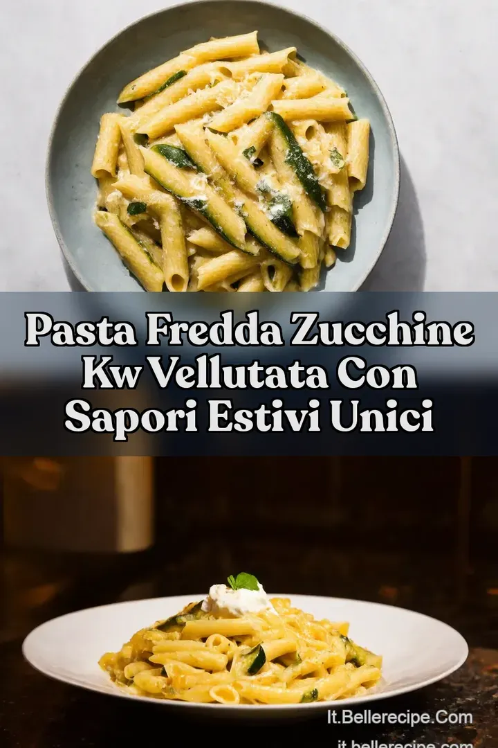 Pasta fredda zucchine kw Vellutata con Sapori Estivi Unici