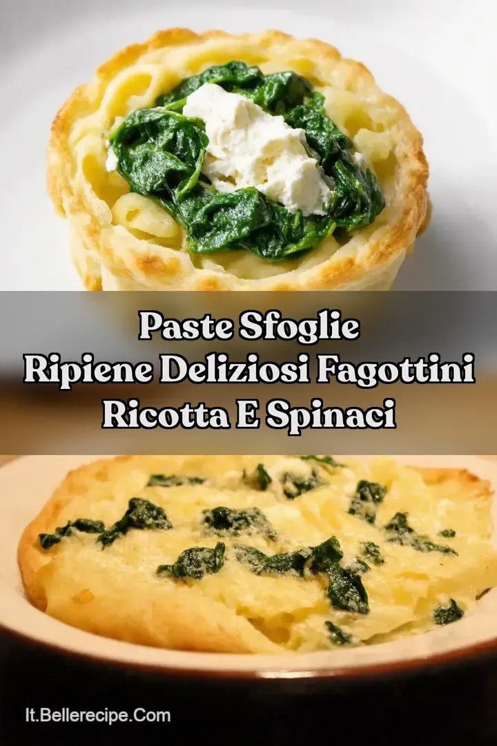 Paste Sfoglie Ripiene Deliziosi Fagottini Ricotta e Spinaci