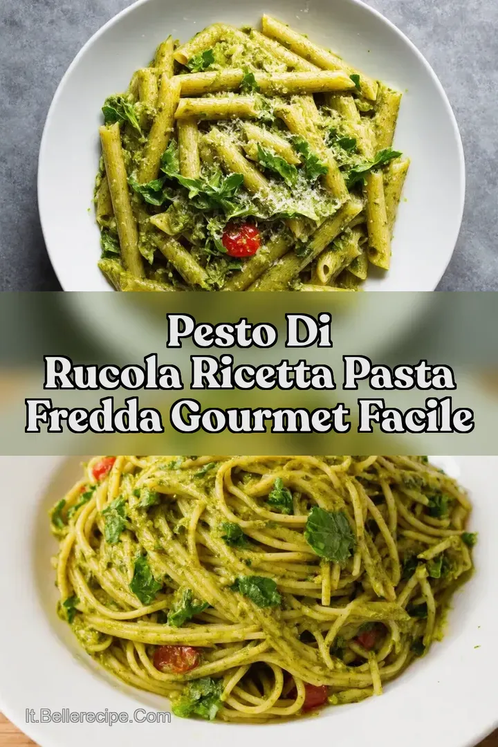 Pesto di Rucola Ricetta Pasta Fredda Gourmet Facile
