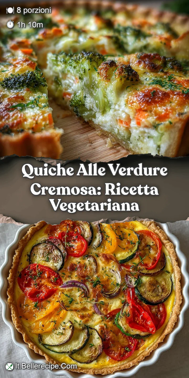 Close-up of a verdure quiche slice. Egg custard with tender, colorful vegetables. Crust is golden brown, and blistered in ...