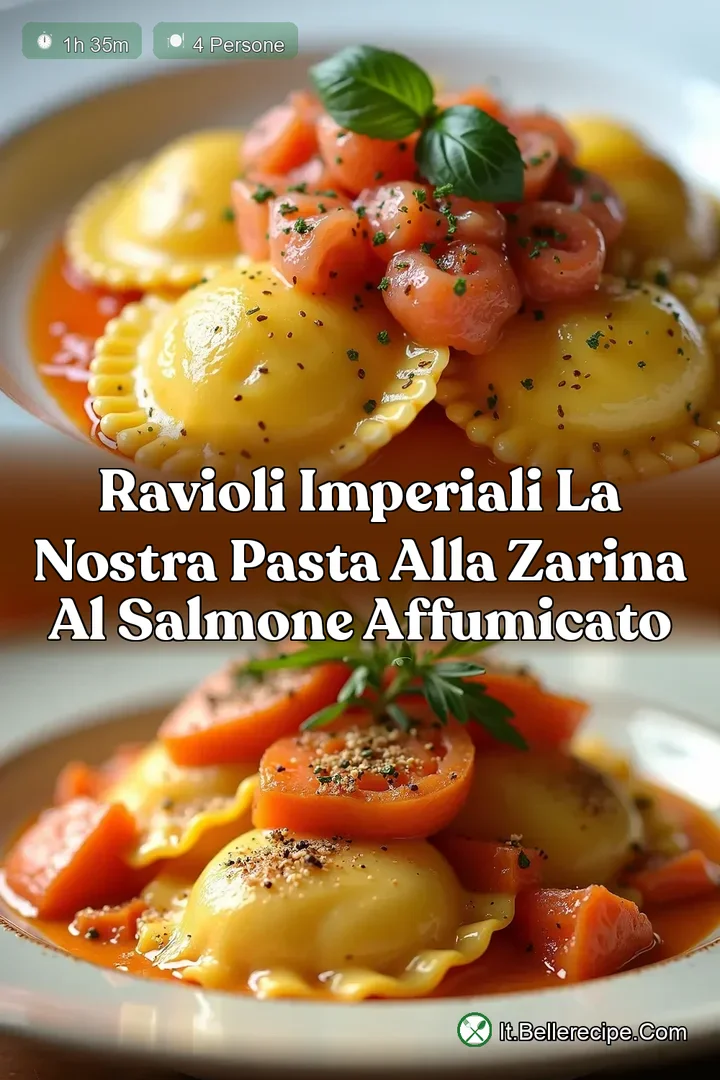 Ravioli Imperiali La Nostra Pasta alla Zarina al Salmone Affumicato