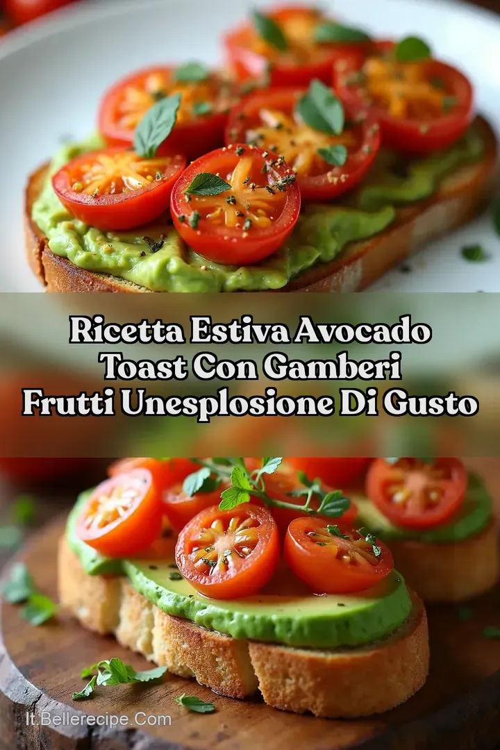 Ricetta estiva Avocado toast con gamberi frutti Unesplosione di gusto