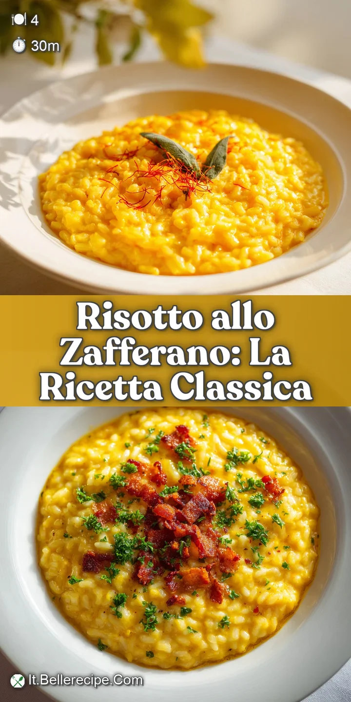 Close-up: Glossy, golden grains of saffron risotto, releasing steam. A tempting, creamy indulgence awaits.