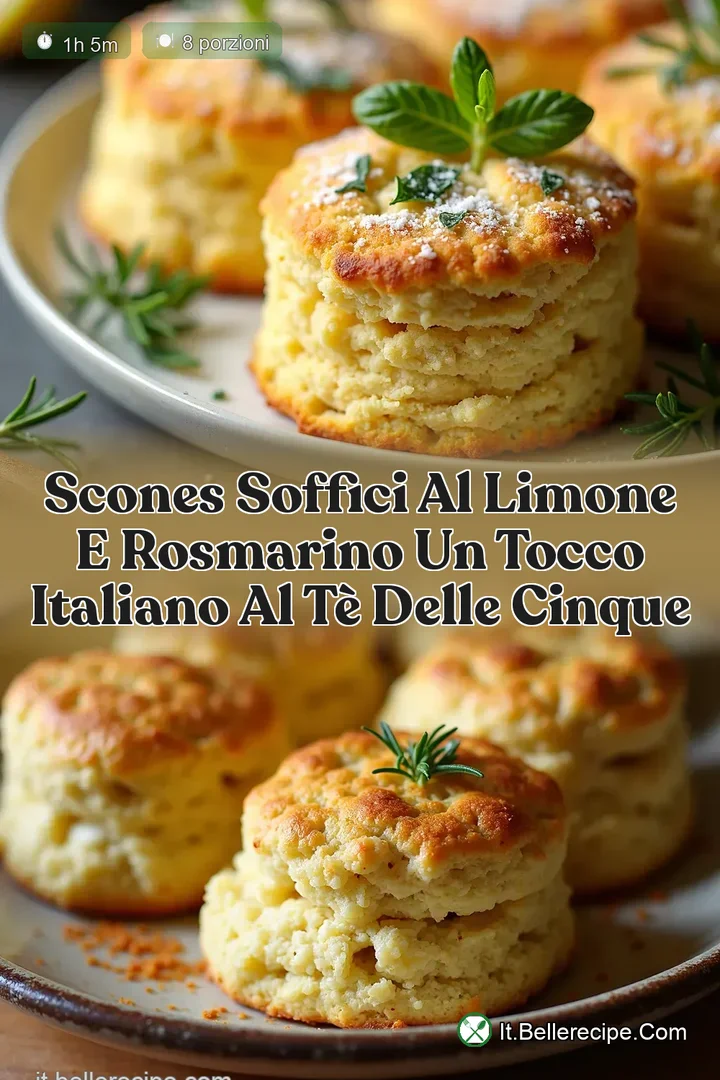 Scones Soffici al Limone e Rosmarino Un Tocco Italiano al T&egrave; delle Cinque