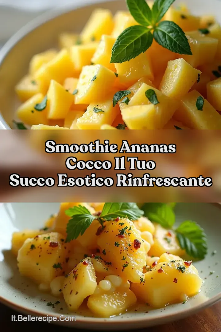 Smoothie Ananas Cocco Il Tuo Succo Esotico Rinfrescante