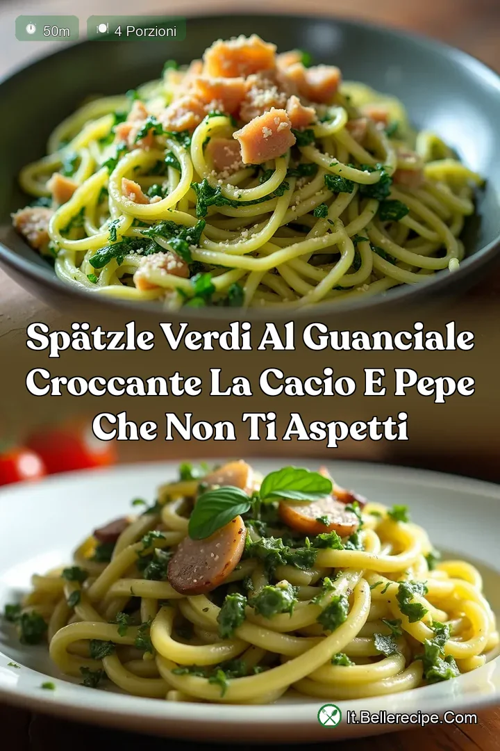 Sp&auml;tzle Verdi al Guanciale Croccante La Cacio e Pepe che non ti aspetti