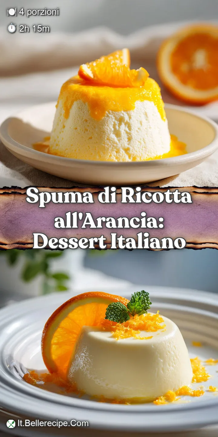 Close-up of creamy ricotta spuma; airy and light, jeweled with candied citrus. Captures the delicate texture and sweet aroma.