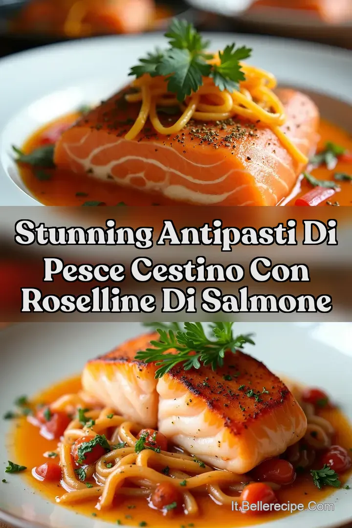 Stunning Antipasti di Pesce Cestino con Roselline di Salmone