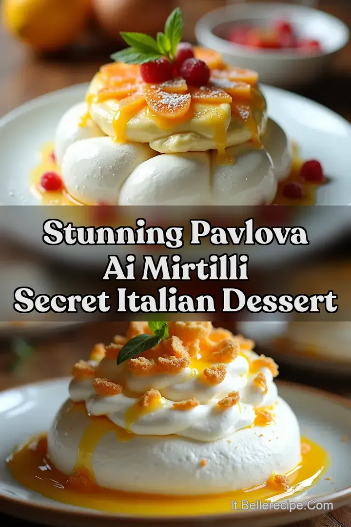 Stunning Pavlova ai Mirtilli Secret Italian Dessert