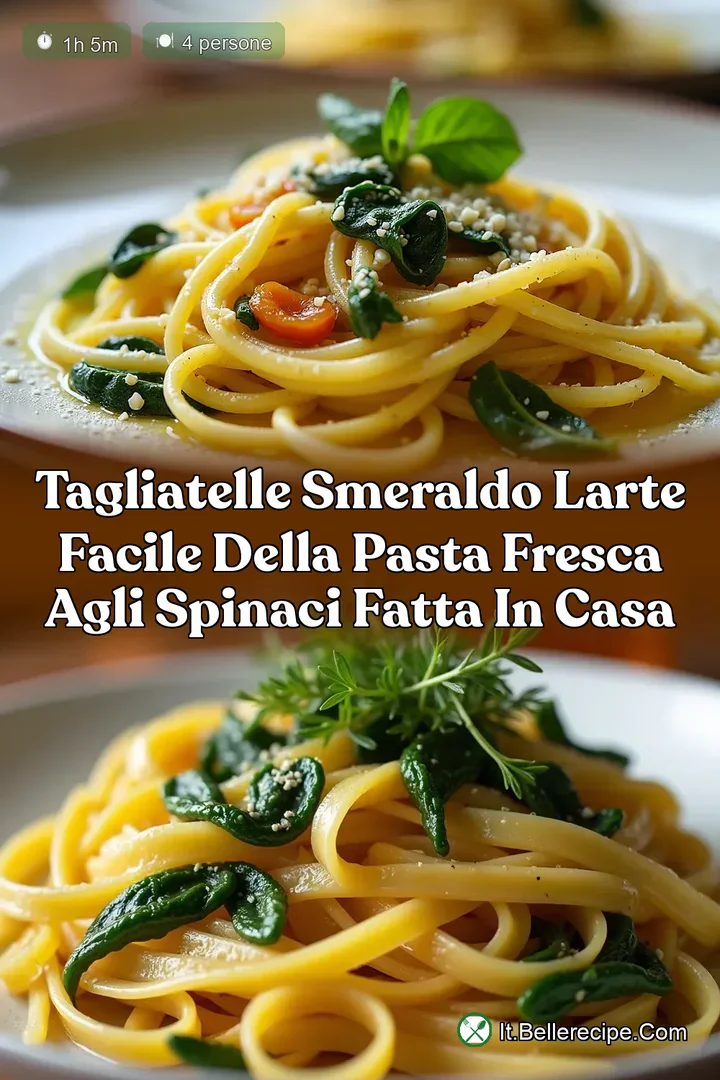 Tagliatelle Smeraldo LArte Facile della Pasta Fresca agli Spinaci Fatta in Casa