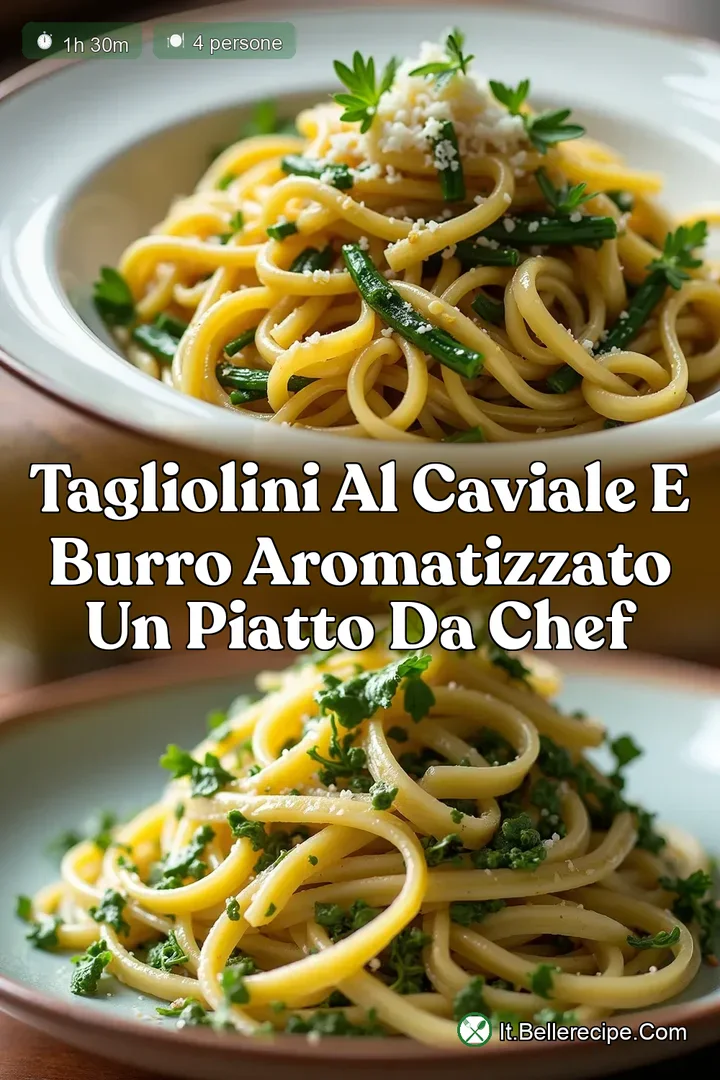 Tagliolini al Caviale e Burro Aromatizzato Un Piatto da Chef