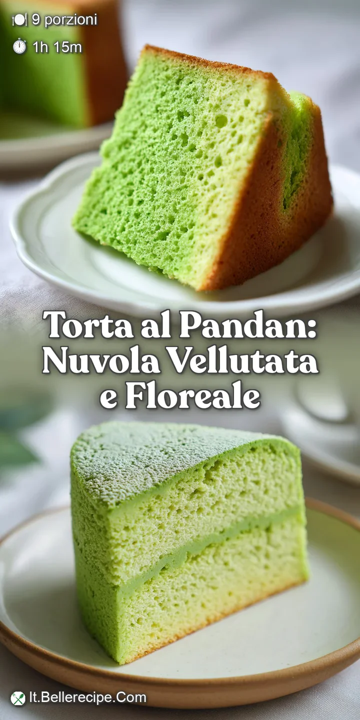 Close-up of pandan cake with a soft, fluffy texture. A subtle green hue hints at its unique flavor. Slight blurring adds d...