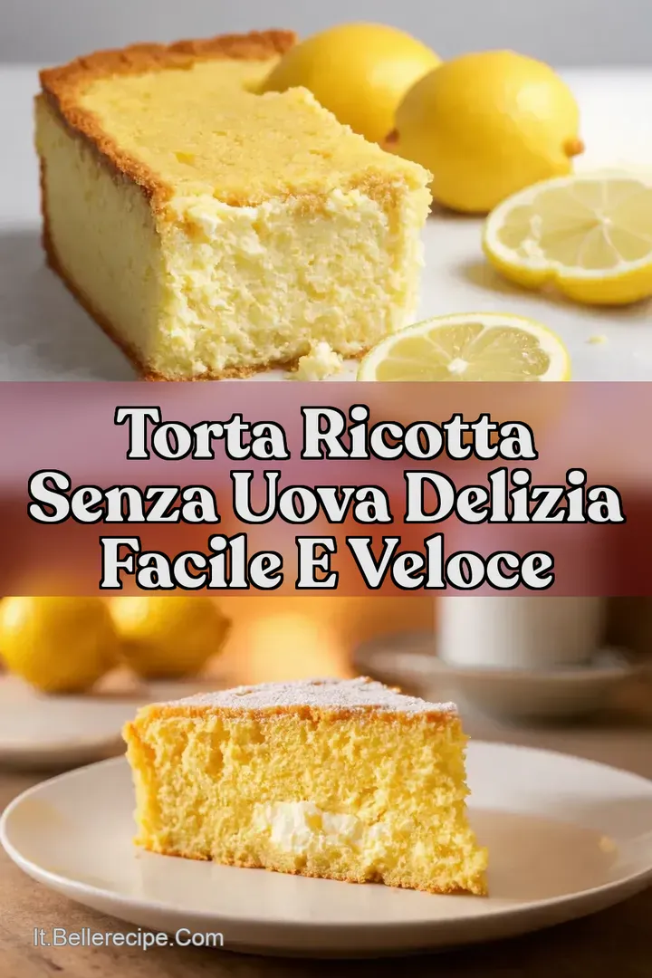Torta Ricotta Senza Uova Delizia Facile e Veloce
