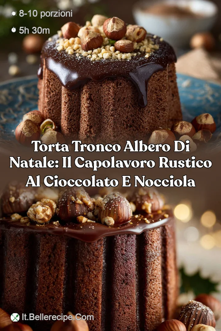 Torta Tronco albero di Natale: il capolavoro rustico al cioccolato e nocciola