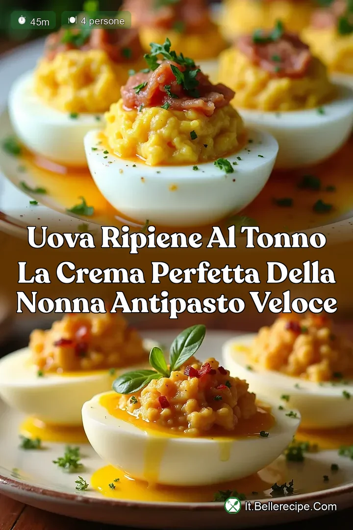 Uova Ripiene al Tonno La Crema Perfetta della Nonna Antipasto Veloce