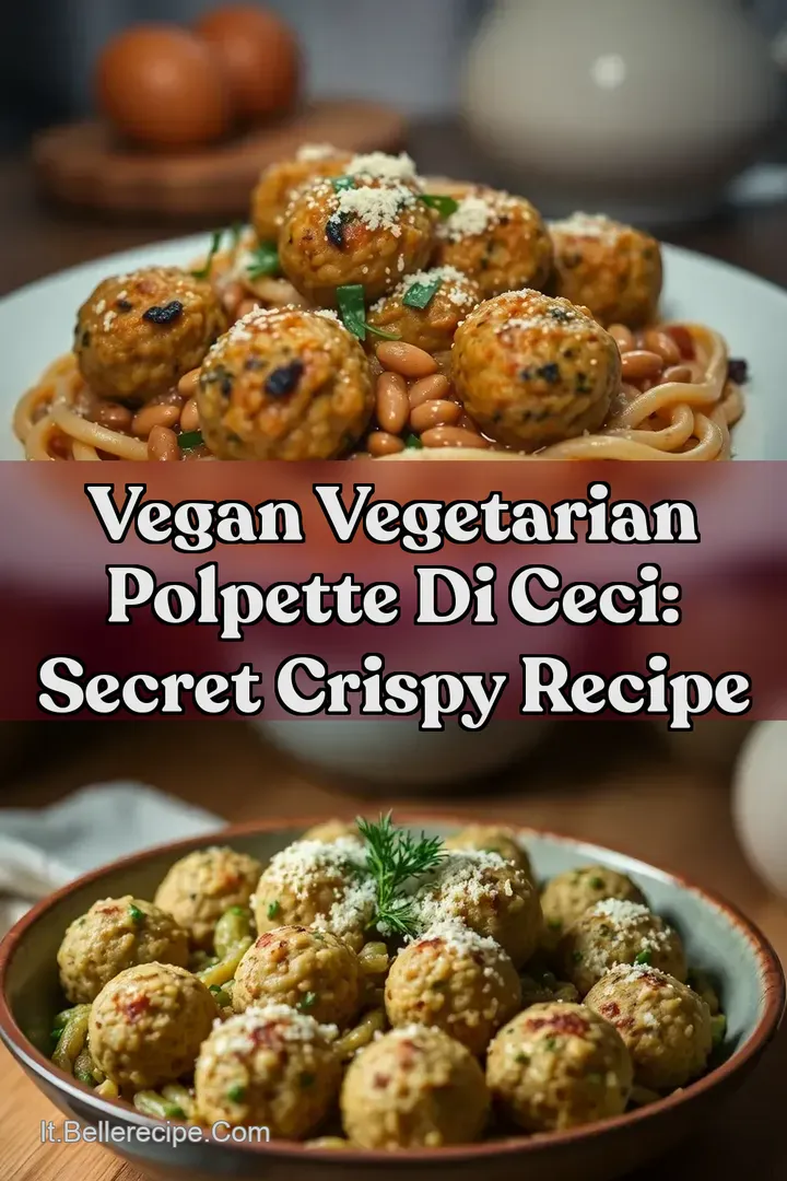 Vegan Vegetarian Polpette di Ceci: Secret Crispy Recipe