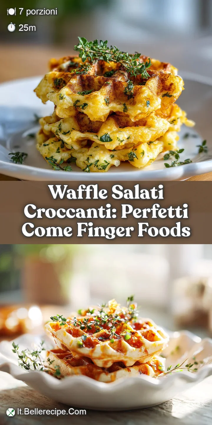 Close-up of a golden savory waffle, hints of herbs. Warm, slightly crisp texture visible in the mouthwatering detail.