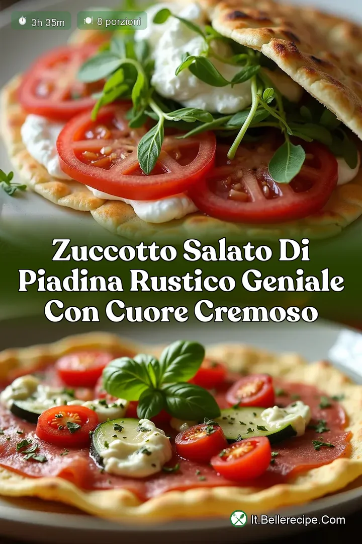 Zuccotto Salato di Piadina Rustico Geniale con Cuore Cremoso