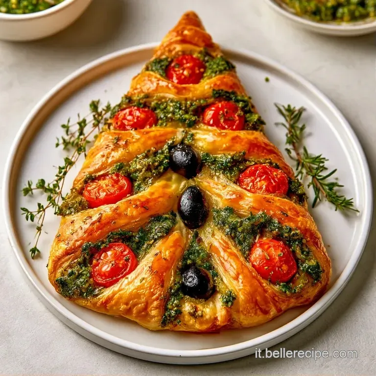 Composizione curata di cubetti di formaggio pallido e olive scure, disposti a piramide con colori vivaci e brillanti.
