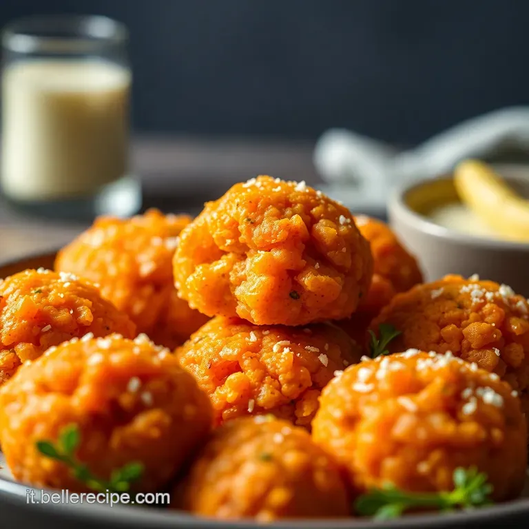 Arancine Siciliane Croccanti in Friggitrice Ad Aria presentation