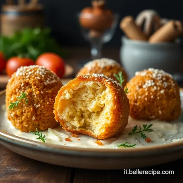 Arancini Alla Siciliana in Friggitrice Ad Aria presentation