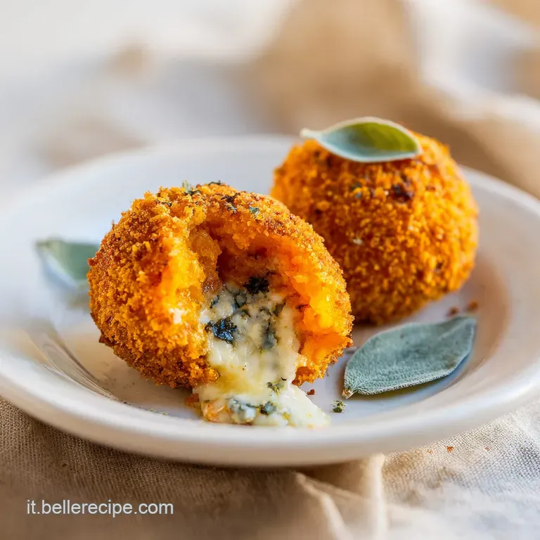 Arancino di Zucca con Taleggio e Gorgonzola